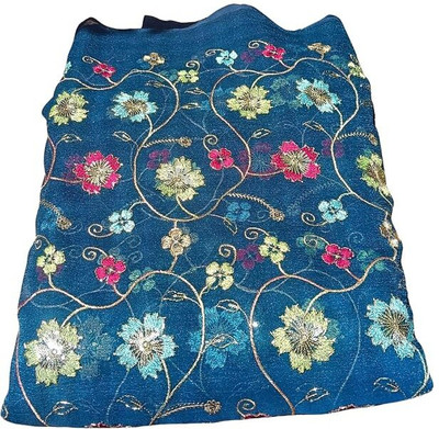 divine fashion trends Art Silk Embellished Multi-purpose Fabric