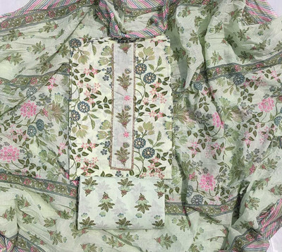 GC80 BY GAURI COLLECTION Pure Cotton Printed, Self Design Salwar Suit Material