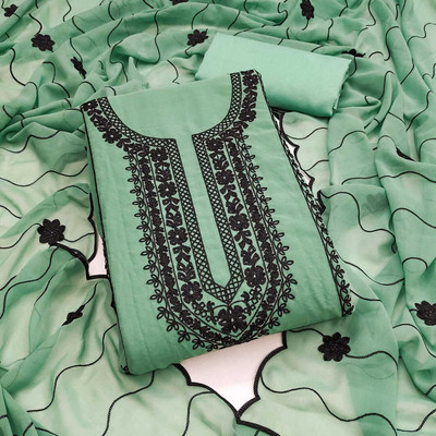 NIDHI'S FASHION Georgette Embroidered Salwar Suit Material