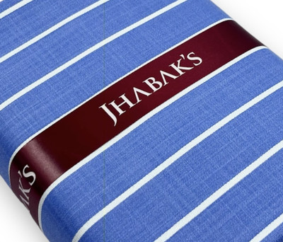 JHABAK'S Cotton Blend Striped Shirt Fabric