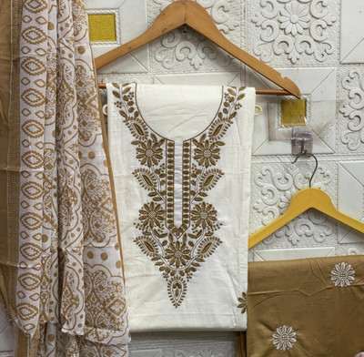 balaji fashion Pure Cotton Embroidered Salwar Suit Material