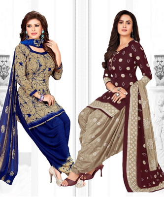 thira i Crepe Printed Salwar Suit Material