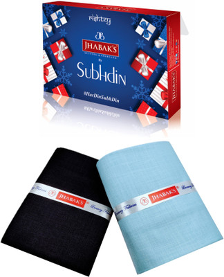 JHABAK'S Cotton Blend Solid Shirt & Trouser Fabric