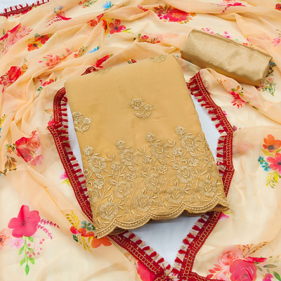 Winza Designer Georgette Embroidered Salwar Suit Material