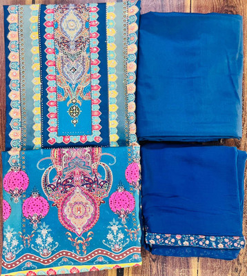 LaxmiCollection Cotton Silk Printed Salwar and Dupatta Material