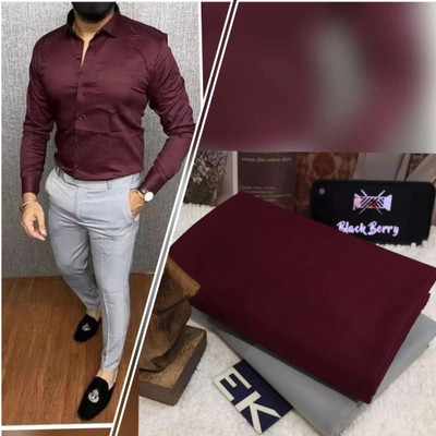 tmcretion Cotton Blend Solid Shirt & Trouser Fabric