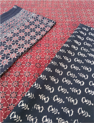ADHIN Cotton Blend Dyed, Self Design, Printed Salwar Suit Material