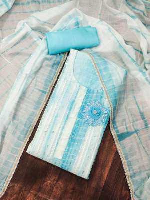 Blissta Cotton Blend Striped Salwar Suit Material