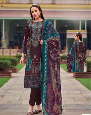 MYREVA Pure Cotton Printed Salwar Suit Material