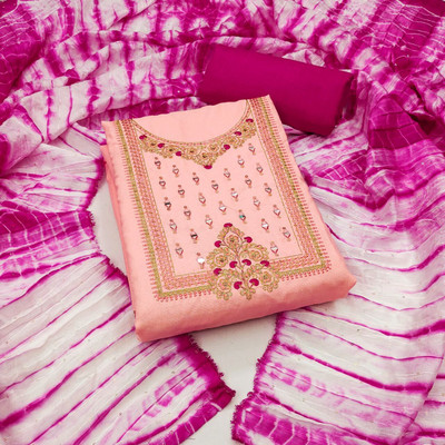 Shree Hari Exports Pure Cotton Embroidered Salwar Suit Material