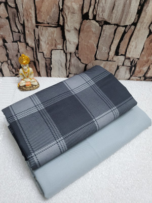 Jay Khodiyar Fashion Cotton Blend Checkered, Printed Shirt & Trouser Fabric