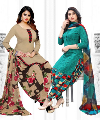 YASHIKA Crepe Printed Salwar Suit Material