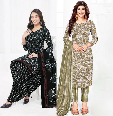 laxmi creation Crepe Printed Salwar Suit Material