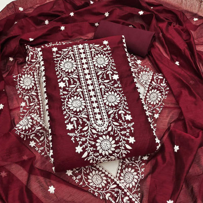Jasol NX Chanderi Embroidered Salwar Suit Material