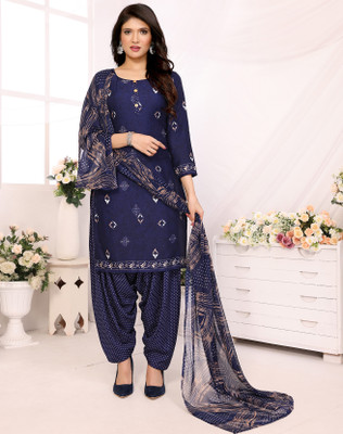 Hidhasha Crepe Printed Salwar Suit Material