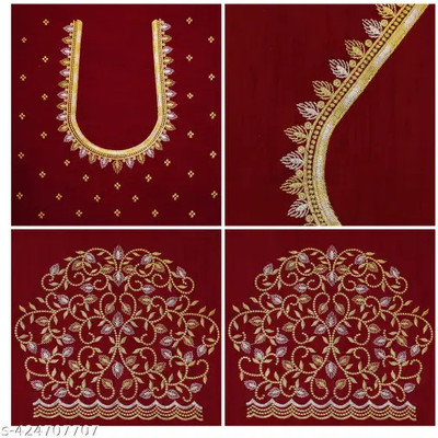 wizulo trendz Silk Blend Solid Blouse Material