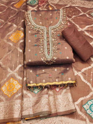 Divastri Jacquard Embellished Salwar Suit Material