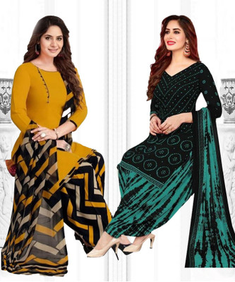 VERCO Crepe Printed Salwar Suit Material