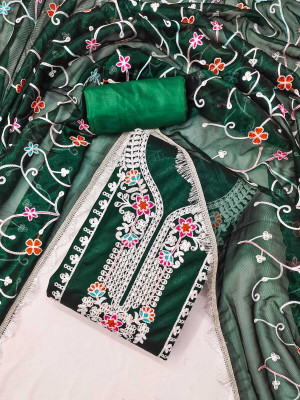 Mahakal Tex Chanderi Embroidered Salwar Suit Material