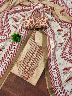 PandadiSaree Cotton Blend Floral Print Salwar Suit Material