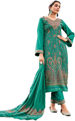 DRAVINAM Trends Wool Printed Salwar Suit Material