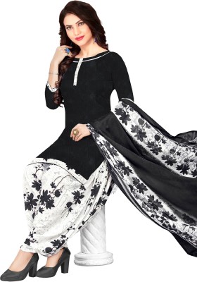 Samah Crepe Floral Print, Printed, Geometric Print Salwar Suit Material