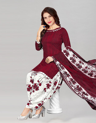 Samah Crepe Printed Salwar Suit Material
