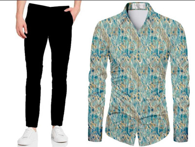 Jay Khodiyar Fashion Polycotton Self Design Shirt & Trouser Fabric