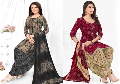 laxmi creation Crepe Printed Salwar Suit Material