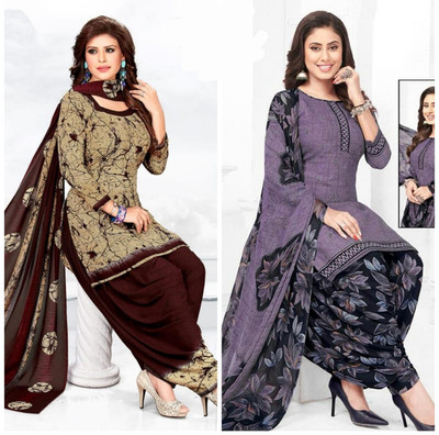 SIMPLYENTHIC Crepe Printed Kurta & Churidar Material