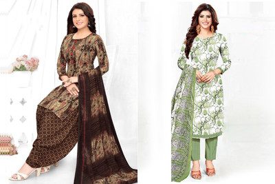laxmi creation Crepe Printed Salwar Suit Material