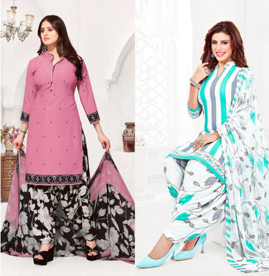 laxmi creation Crepe Printed Salwar Suit Material