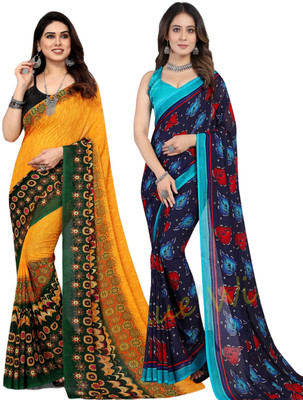 PRIHAL ART Georgette Printed Blouse Material