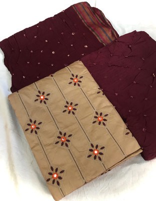 Drashti Creation Cotton Blend Embroidered Salwar Suit Material