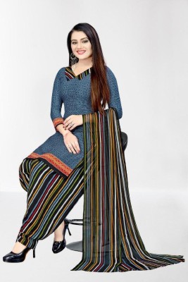 SIMPLYETHNIC Crepe Self Design, Striped Salwar Suit Material