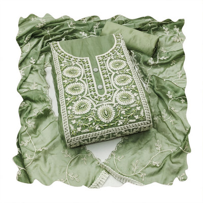 NEGRONI Organza Embroidered Salwar Suit Material