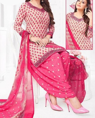 KurtiKo Crepe Animal Print Salwar Suit Material