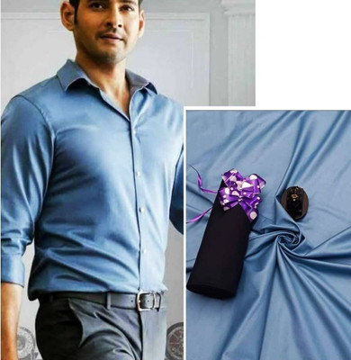 KHODIYAAR FASHION Cotton Blend Dyed, Solid Shirt & Trouser Fabric