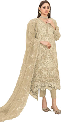Shreepad Fashion Net/Lace Embroidered Salwar Suit Material