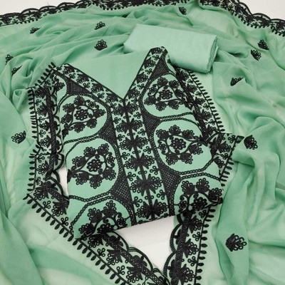 KGM BRAND Georgette Embroidered Salwar Suit Material