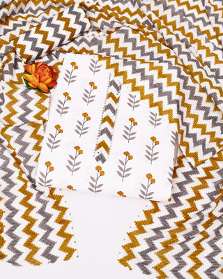 Stylish Designer Cotton Blend Printed Kurta & Churidar Material