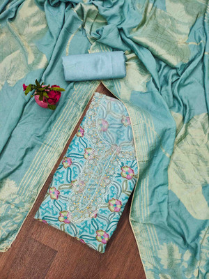 Tasrika Organza Embellished Salwar Suit Material