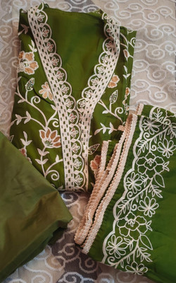 NEWZEN Silk Blend Embroidered Salwar Suit Material