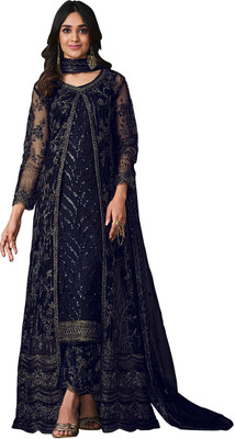 AVITAATEX Net/Lace Embroidered Salwar Suit Material