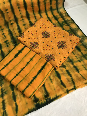 Drashti Creation Cotton Blend Self Design Salwar Suit Material