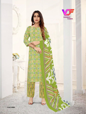 EverEthnic Cotton Blend Printed Salwar Suit Material