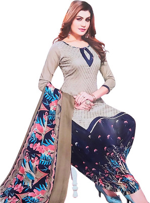 ZingMe Satin Embroidered, Self Design Salwar Suit Material