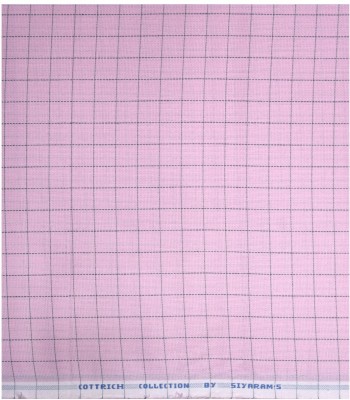 Siyaram's Cotton Blend Checkered Shirt Fabric