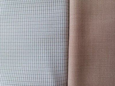 s n textiles Cotton Blend Checkered Shirt & Trouser Fabric