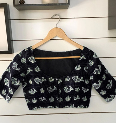 Riddhi textile Hub Art Silk Embroidered Blouse Material